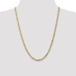 14kt Beveled Flat Figaro Chain 16in – 24in