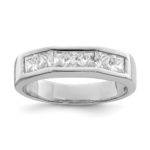 Silver Rhodium Band