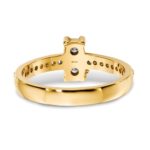 14KT Polished 2-stone Ring Mounting – 2.7 mm center stones