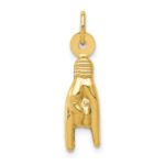 14k Rock On Sign Charm