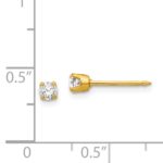 14kt 3mm CZ Earrings