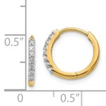 14Kt Diamond Hinged Hoop Earrings