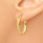 14Kt Oval Hoop Earrings