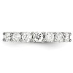 14k White Gold 7 Stone Band, 3.00mm Round Moissanite