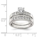 Silver 2-Piece CZ Wedding Set Ring