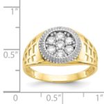 10Kt CZ Cluster Men’s Ring