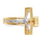 14Kt Two-tone Crucifix Men’s Ring