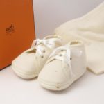 Hermes Baby Booties Beige