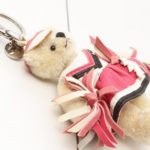 Prada Bear Pink Cheerleader Keychain