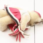 Prada Bear Pink Cheerleader Keychain