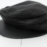 Hermes Black Leather Cap/Hat