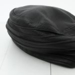 Hermes Black Leather Cap/Hat