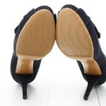 Louis Vuitton Navy Blue Suede Heels