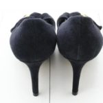 Louis Vuitton Navy Blue Suede Heels