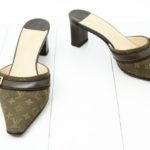 Louis Vuitton Moss Green Kitten Heels