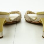 Chanel Beige Kitten Heeled Sandals