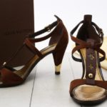 Louis Vuitton Crossed Strap Monogram Heels