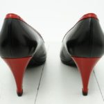 Chanel Black/Red Calfskin Pumps