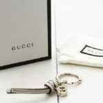 Gucci White Cellarius Keyring