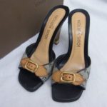 Louis Vuitton Grey Kitten Heeled sandals