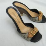 Louis Vuitton Grey Kitten Heeled sandals